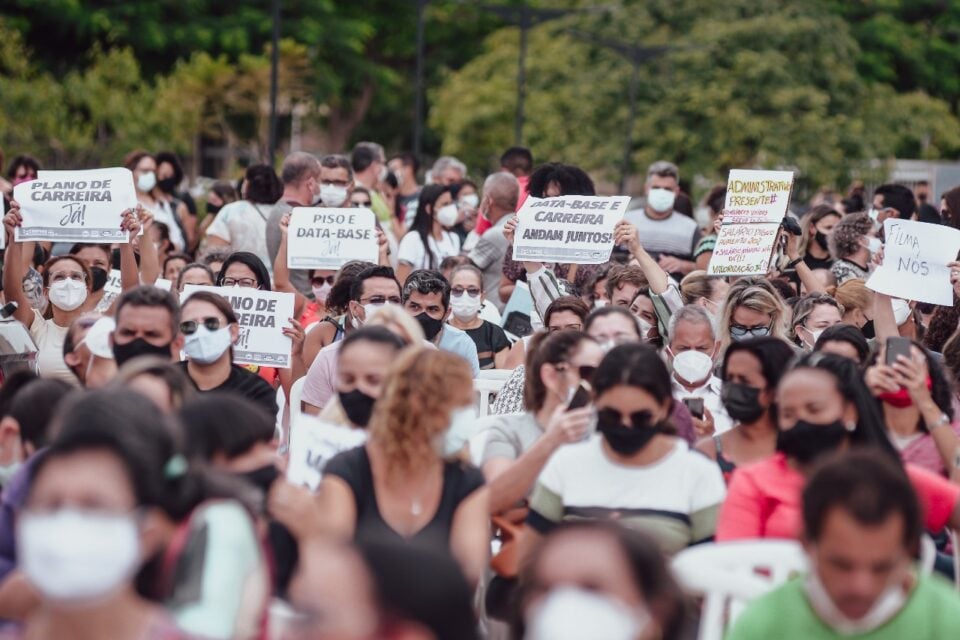 A greve na rede municipal de Educação de Goiânia completa 15 dias nesta terça-feira (29), sem avanço nas negociações com a Prefeitura. (Foto: Jucimar de Sousa/Mais Goiás)