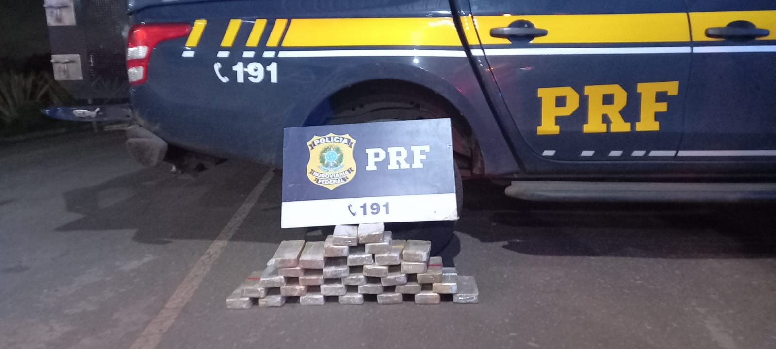 PRF apreende mais de 31 kg de pasta base de cocaína em Bom Jesus de Goiás