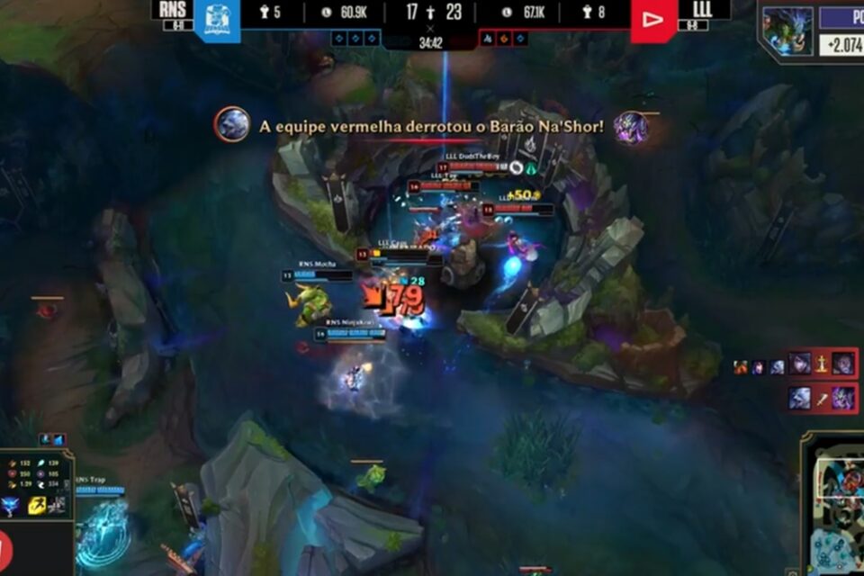 Jogo entre a Rensga e a LOUD no CBLOL