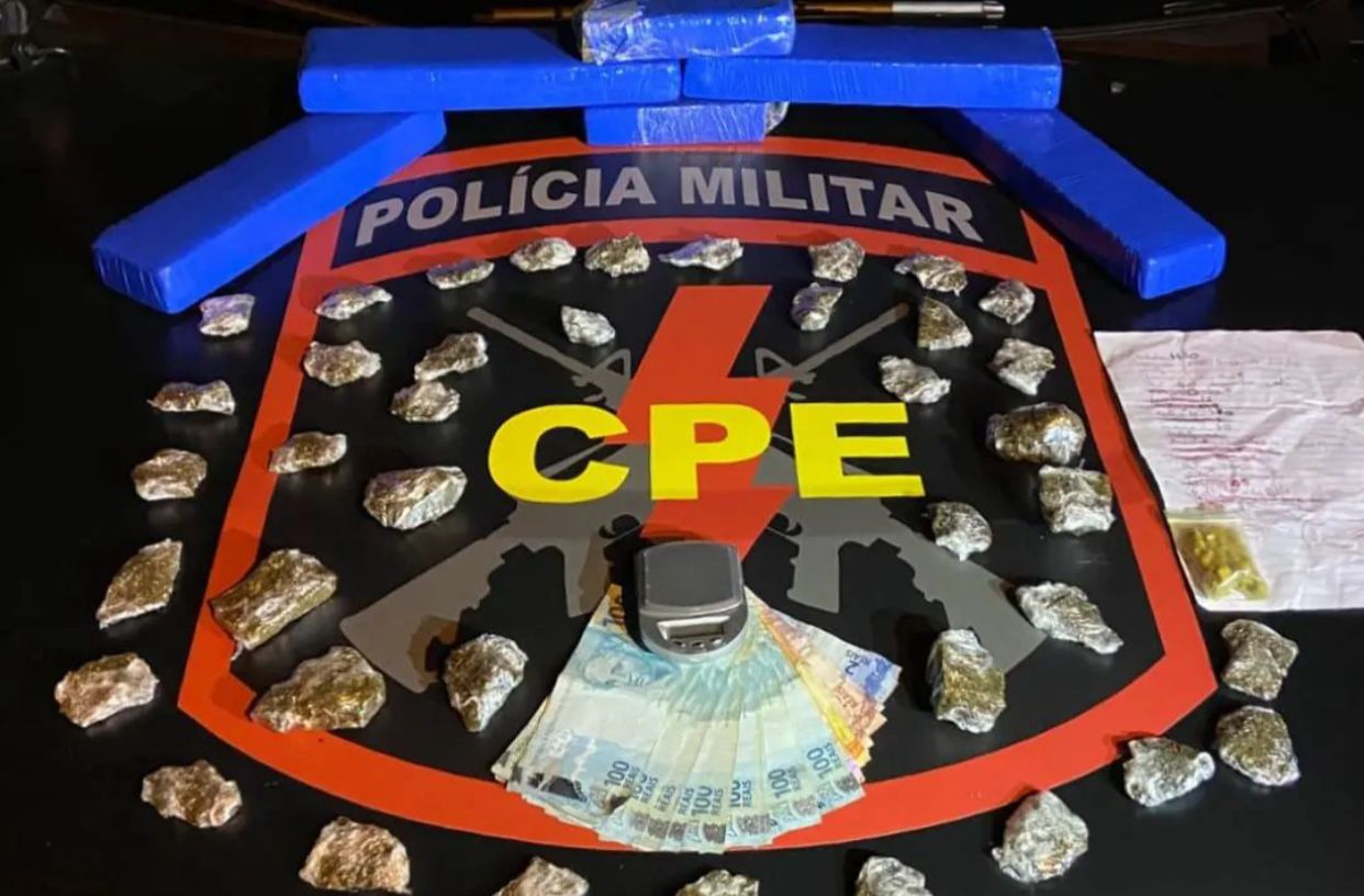 PM apreende drogas avaliadas em quase R$ 20 mil em Goianésia (GO)