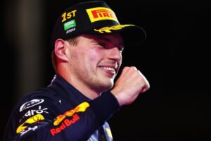 Max Verstappen comemorando