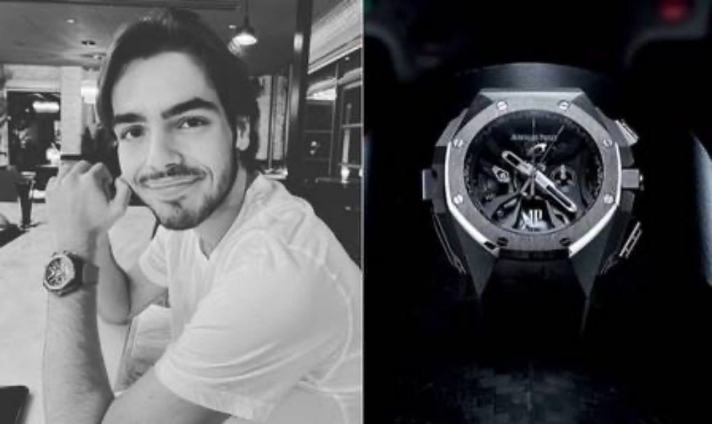 Filho de Faustão, João Silva, usa relógio de ouro e titânio que custa R$ 1,2 milhão