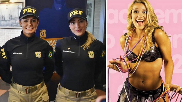 Silmara Miranda posou com Michelle Bolsonaro num evento em Brasília. Policial rodoviária federal, ex-loira do Tchan será candidata a deputada