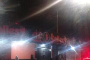 Distribuidora em que mulher foi morta a tiros em Anápolis. (Foto: Divulgação PM