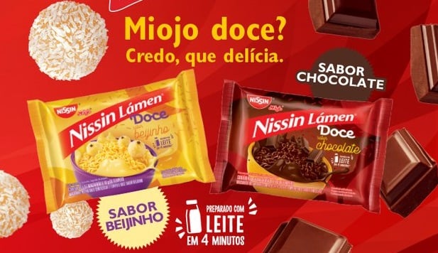 "Esperava tecnologia, recebeu dor de barriga", publicou internauta. Marca lança miojo de chocolate e beijinho e causa polêmica na web