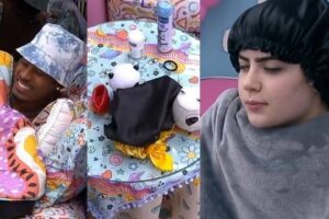 No quarto Lollipop, do 'BBB 22', PA encontra touca de Jade e Scooby brinca: 'Durma com ela'