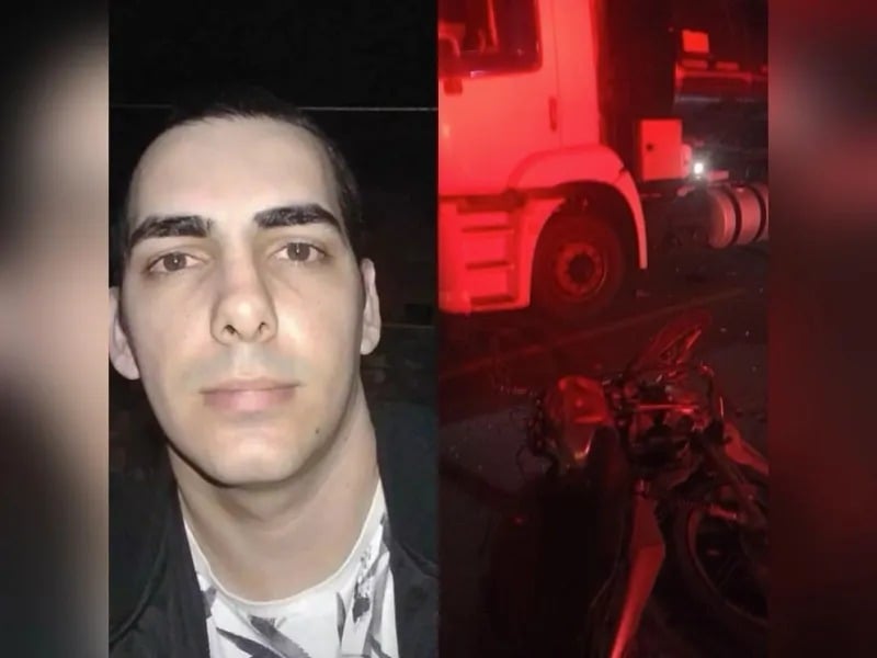 Motociclista morre ao bater de frente com carreta na GO-139, em Caldas Novas (GO)