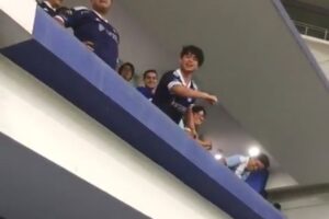 Torcedor do Emelec contra o Palmeiras