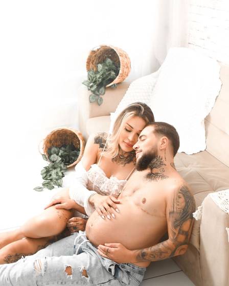 Roberto Bete está no oitavo mês de gestação. Empresário trans faz ensaio grávido: 'Papai está ansioso'; veja fotos