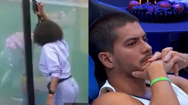 Jessilane encontra boneco de Arthur, no 'BBB 22', e grita: 'É paredão falso'