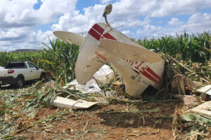 A aeronave que caiu na manhã desta segunda-feira (18), no município de Cabeceiras, realizava a pulverização de uma plantação de milho, quando ocorreu o acidente. A informação foi colhida pelo Corpo de Bombeiros, que esteve no local para atender a ocorrência. O piloto do avião agrícola tinha 55 anos e morreu. Não havia ninguém além dele na aeronave.