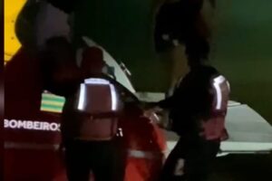 Vítimas foram resgatadas por militares do Corpo de Bombeiros (Foto: Divulgação/Bombeiros)