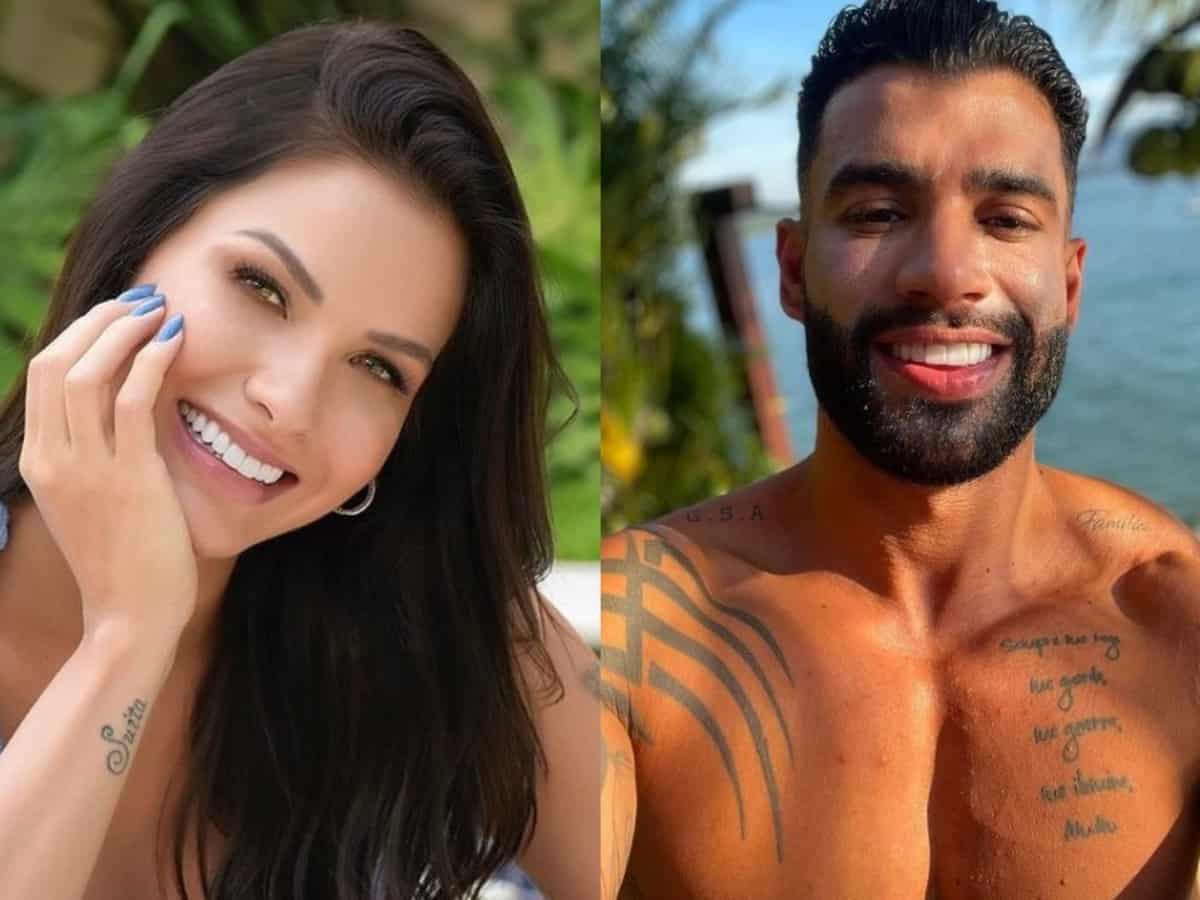 Clique foi feito após o show do cantor em Belo Horizonte. Gusttavo Lima surge beijando Andressa Suita e se declara; veja foto