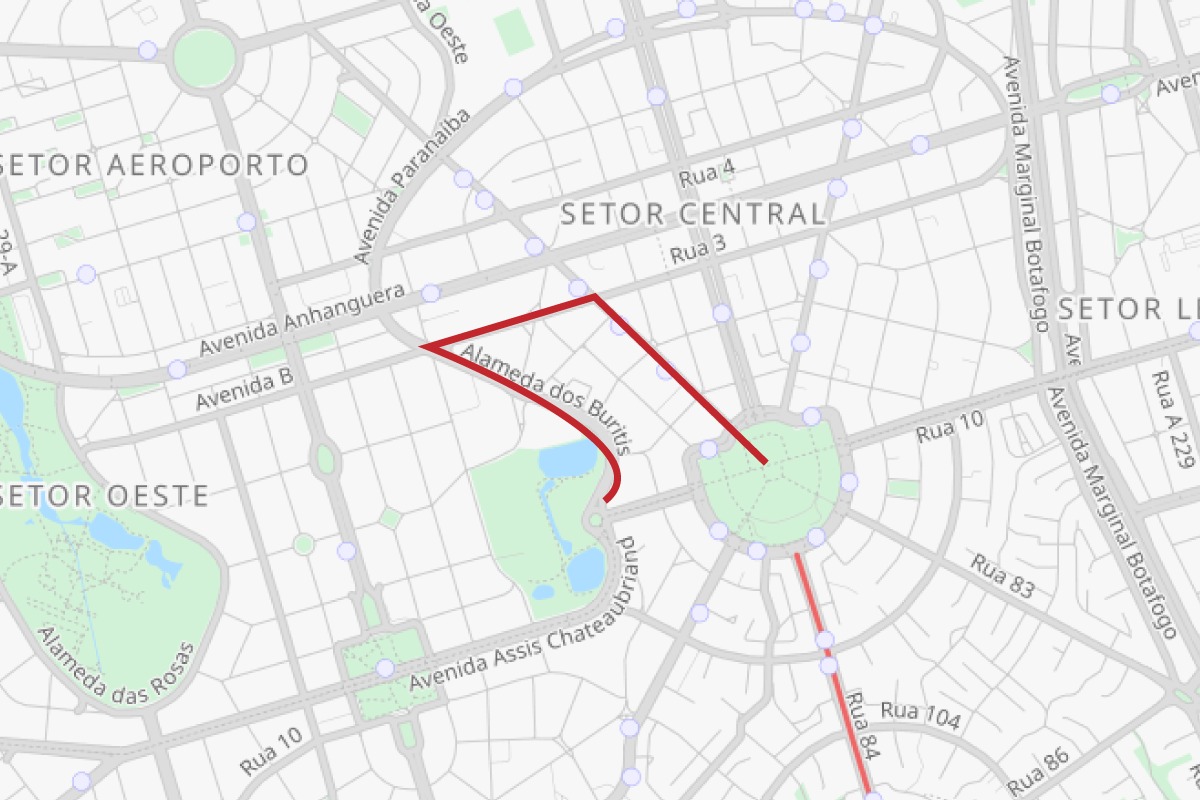 Trajeto da cavalgada durante abertura do Circuito de Cavalhadas de Goiás