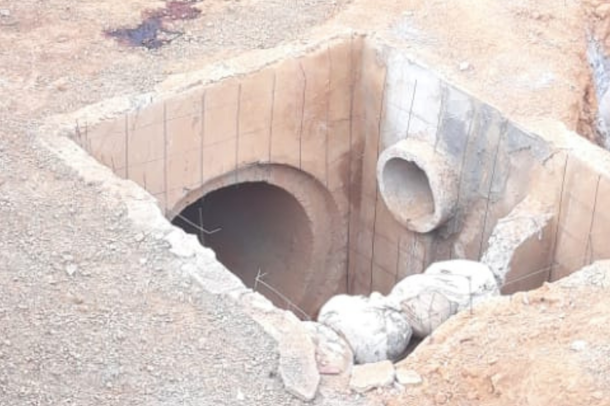 Buraco era de galeria fluvial aberto pela prefeitura de Cabeceiras (Go). (Foto: Reprodução)