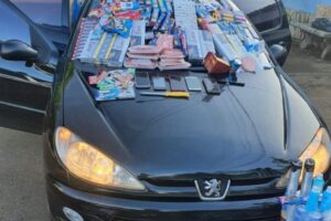 PM recuperou objetos de roubo em mercearia de Anápolis. (Foto: Reprodução)