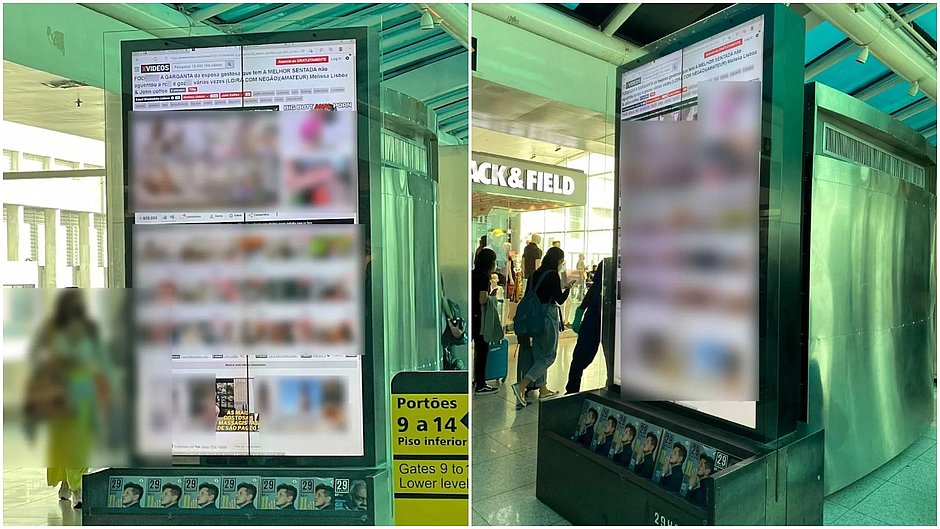 Hacker invade painel de publicidade de aeroporto no Rio e exibe vídeos pornô