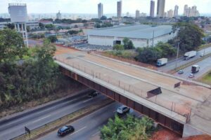 A Prefeitura de Goiânia inaugura, na tarde desta sexta-feira (27), o Viaduto Lauro Belchior, mais conhecido como Viaduto da Enel. (Foto: divulgação/Seinfra)