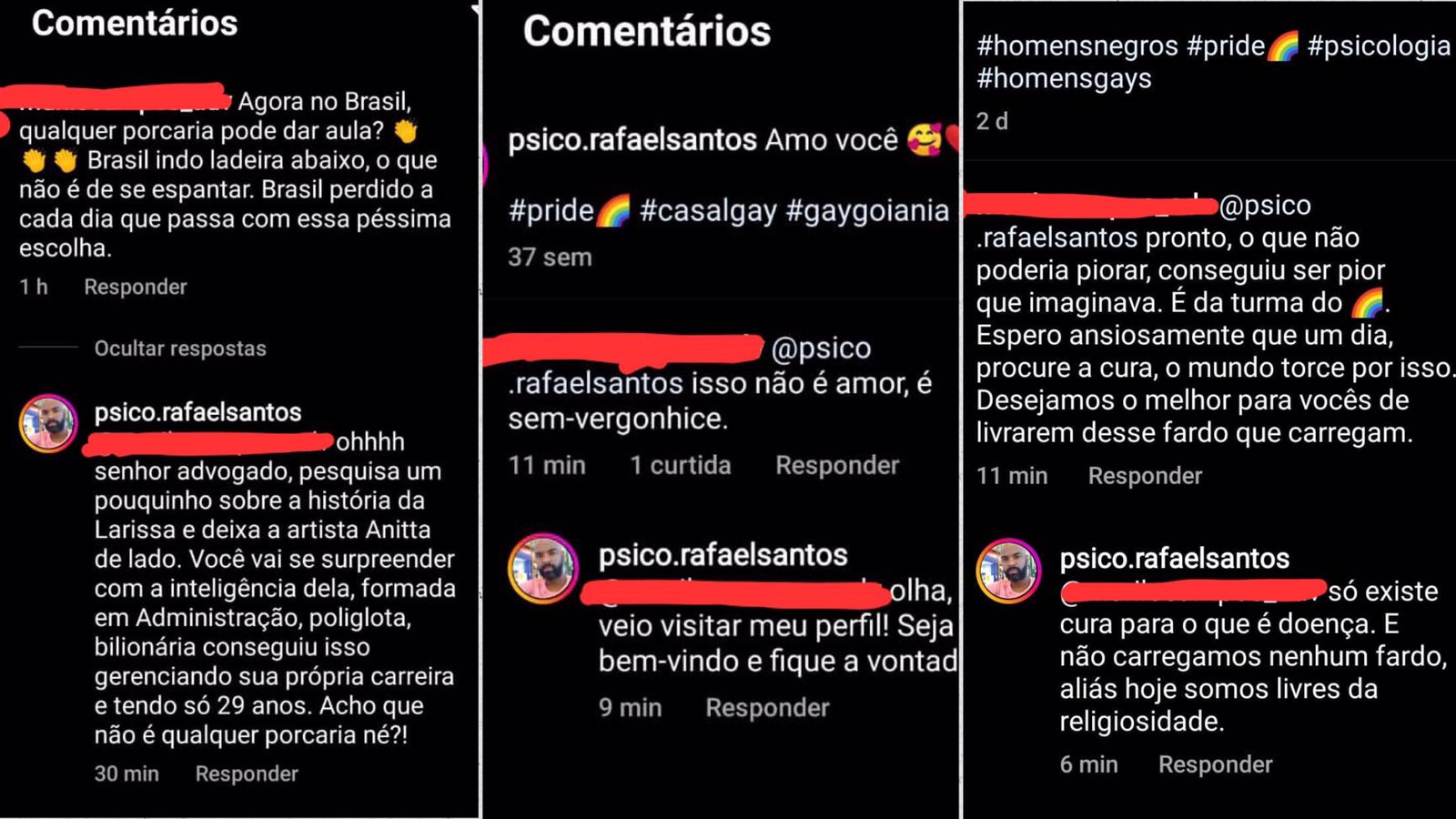 Goiano é vítima de homofobia ao comentar em post sobre Anitta (Foto: reprodução - Redes sociais)