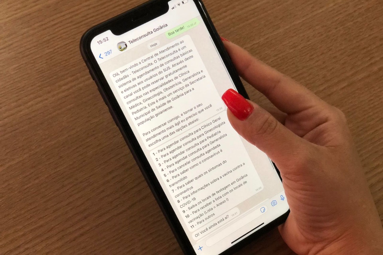 Prefeitura de Goiânia libera agendamento de consultas médicas por Whatsapp (Foto: Divulgação)