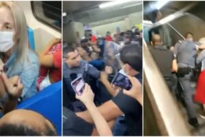 Uma mulher branca associou o cabelo de uma passageira negra a doenças e gerou revolta no metrô de São Paulo, na tarde de segunda-(2). (Foto: reprodução)