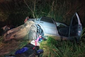 Avô e neto morrem em colisão entre carro e caminhão na BR-153 em Jaraguá