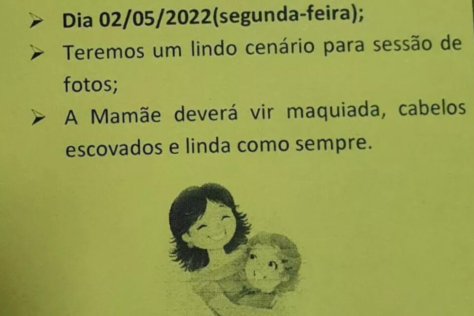 Colégio de Goiânia pede cabelo escovado à mães para sessão de fotos e gera indignação