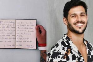 Rodrigo Mussi posta carta manuscrita para seus seguidores, primeira publicação feita pelo ex-BBB depois do acidente