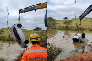 Quinta ocupante do carro foi socorrida por moradores de Conceição do Mato Dentro. Aniversariante e três pessoas morrem acidente MG
