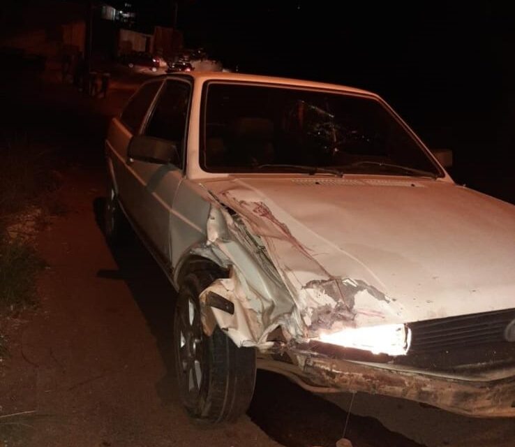 Motorista estava em volkswagen gol branco e tentou fugir após colisão. (Foto: Divulgação PM)