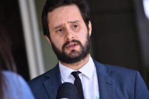 O advogado Valério Filho, que atua como assistente de acusação no caso Valério Luiz, descreveu o 3º adiamento do Júri como “situação horrível”. (Foto: Jucimar de Sousa/Mais Goiás)