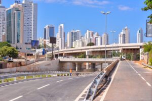 O Complexo Viário Jamel Cecílio deve ser inaugurado na próxima-sexta (3), na região Sul de Goiânia, após quase 3 anos de obras. (Foto: Jucimar de Sousa)