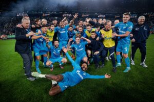 Zenit comemorando o título nacional na Rússia
