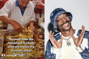 Snoop Dogg mostra ao mundo a fartura da batata frita de Marechal, no Rio