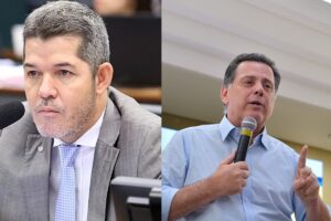 O deputado federal delegado Waldir Soares (União Brasil) é o primeiro colocado na corrida para o Senado em Goiás. (Foto 1: Câmara dos Deputados | Foto 2: Jucimar de Sousa)
