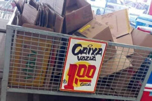 Supermercado de Belém (PA) anunciou venda de caixas de papelão a R$ 1 - Foto: Reprodução/Twitter