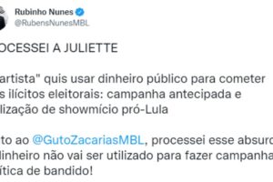 Rubinho Nunes processa Juliette