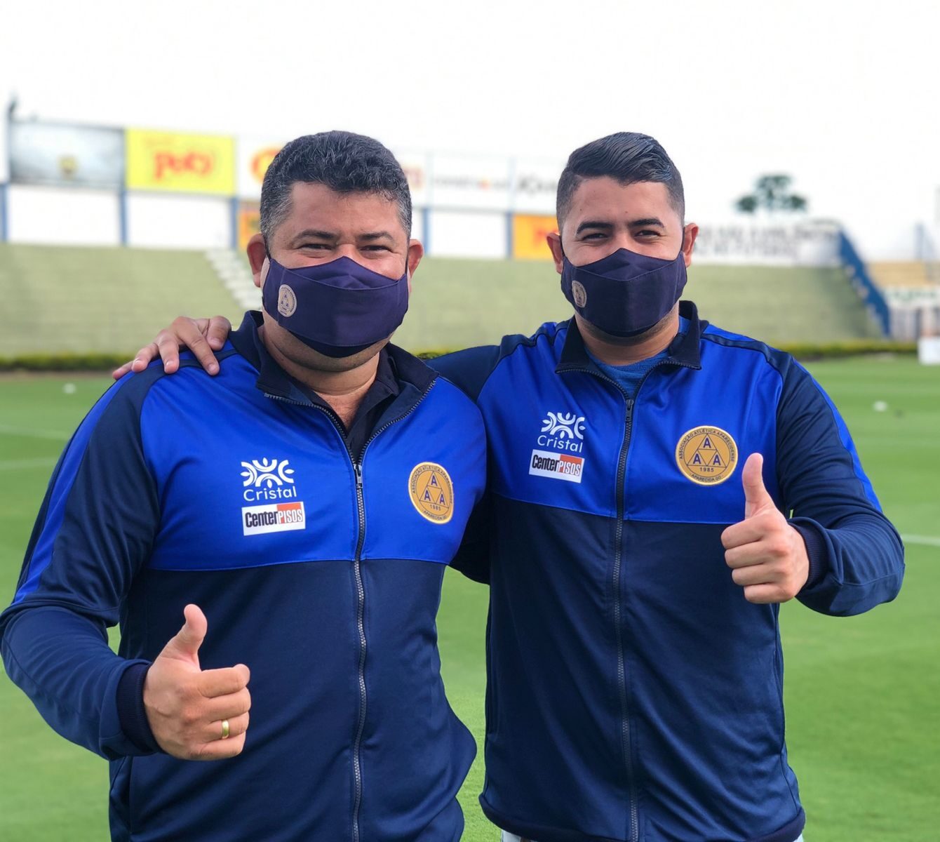 Presidente Élvis e diretor João Victor da Aparecidense