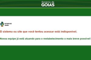 Site do governo de Goiás fica fora do ar