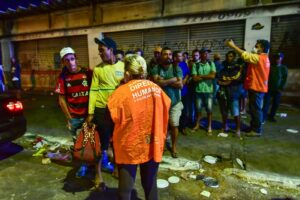 A Prefeitura de Goiânia realizou ação para acolher pessoas em situação de rua durante a chegada de uma frente fria na capital. (Foto: Jucimar de Sousa)