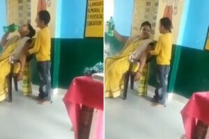 Na Índia, professora é suspensa após obrigar alunos a fazerem massagem nela durante aula
