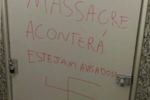SP: colégio aciona polícia por ameaça de massacre pichada em banheiro