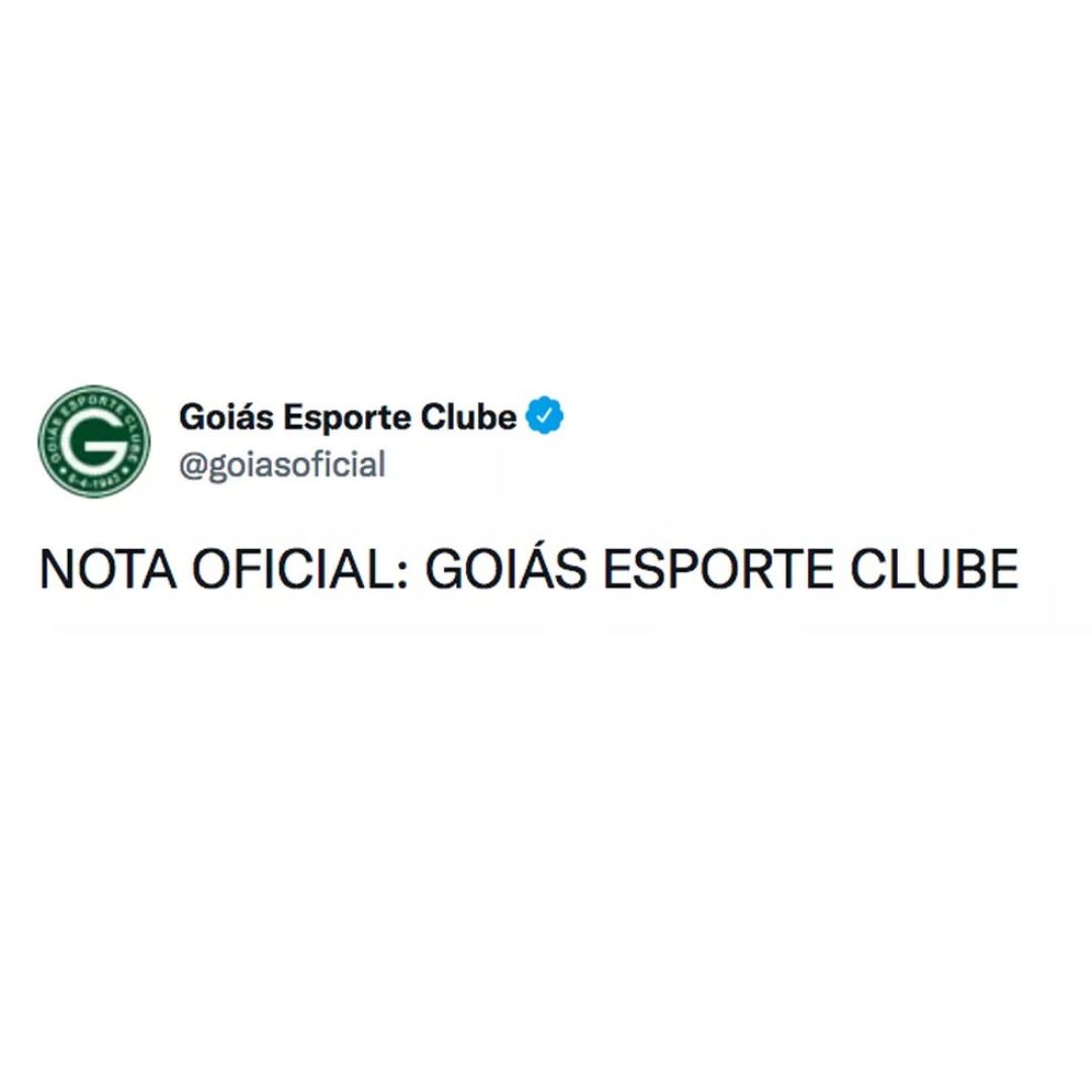 Post do Goiás apagado