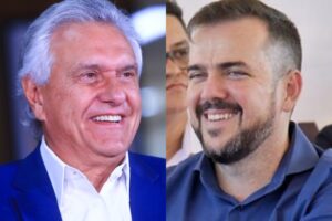 Gustavo Mendanha arranca sorriso de Caiado ao dizer que governador será presidente da República governador nas eleições em 2026
