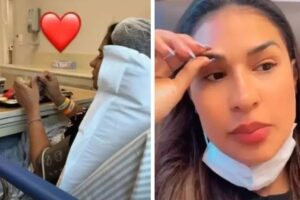 Simone Mendes aparece em hospital após festa de aniversário do filho