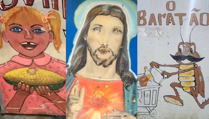 @handpaintedbrazil, que já soma mais de 77 mil seguidores. Perfil no Instagram reúne pinturas inusitadas em muros pelo Brasil; fotos