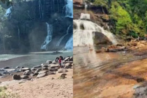 Homem retira rochas de cachoeira para 'melhorar o local' e é denunciado por crime ambiental em MT