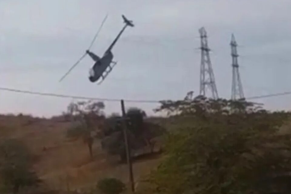 Helicóptero com deputado federal e vice-prefeito cai em Minas Gerais (Foto: Reprodução)