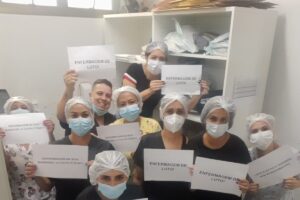 UPA Buriti Sereno faz rápido protesto contra suspensão do piso da enfermagem