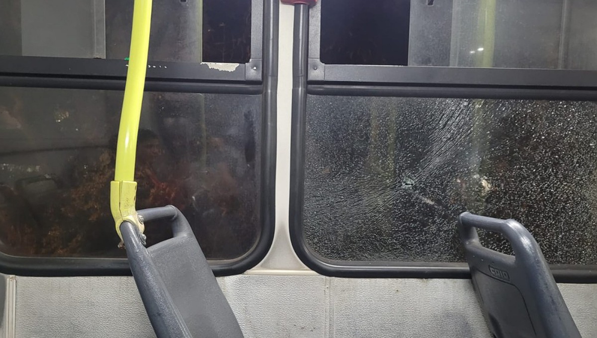 Passageiro atira contra ônibus que não teria parado no ponto, em Aparecida (Foto: Reprodução)